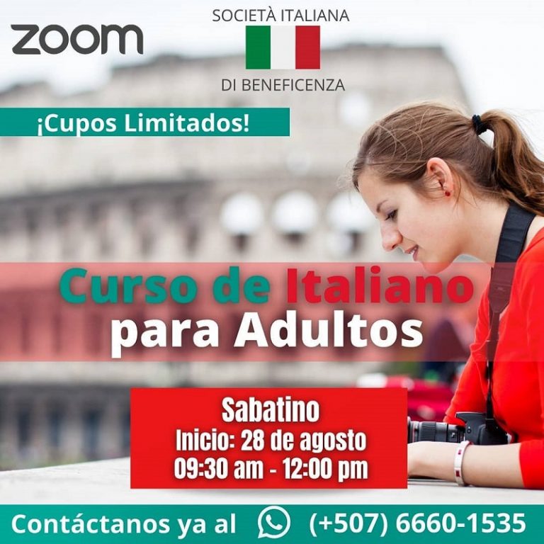 Curso De Italiano Inicio 28 De Agosto 2021 Sociedad Italiana